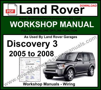 Land Rover Discovery 3 Workshop Repair Manual